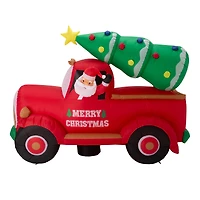 Glitzhome® 7ft. Inflatable Santa Claus On Truck