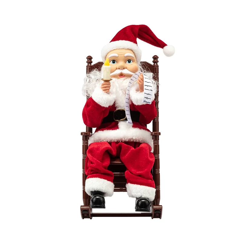 13.5" Animated & Musical Rocking Santa