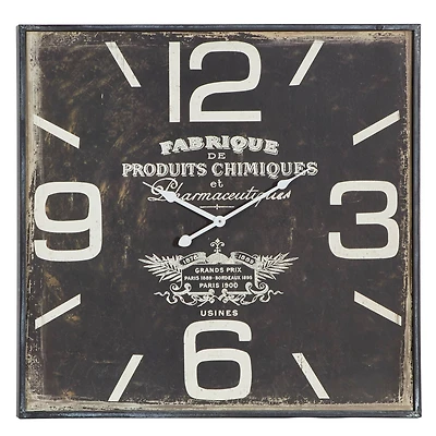 23" Black Wood Vintage Wall Clock