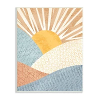 Stupell Industries Kids' Bold Sun Sunrise Rolling Hills Abstract Patterns Wall Plaque