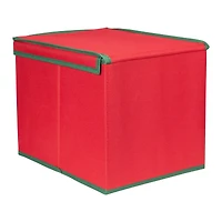 13" Red Christmas Ornament Storage Box