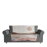 50" x 60" Mauve Boho Abstracted Landscape Coral Fleece Blanket