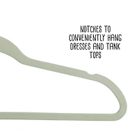 Honey Can Do Light Green Slim-Profile Non-Slip Velvet Hangers, 35ct.