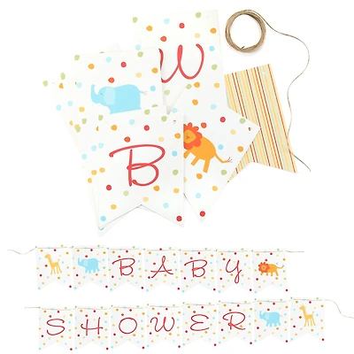 Hortense B. Hewitt Co. 15ft. Jungle Animals Baby Shower Banner