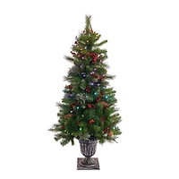 4ft. Pre-Lit Crestwood® Spruce Artificial Christmas Entrance Tree, Twinkly™ LED Lights