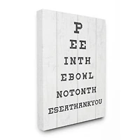Stupell Industries Bathroom "Pee in the Bowl" Seeing Eye Chart Canvas Wall Art