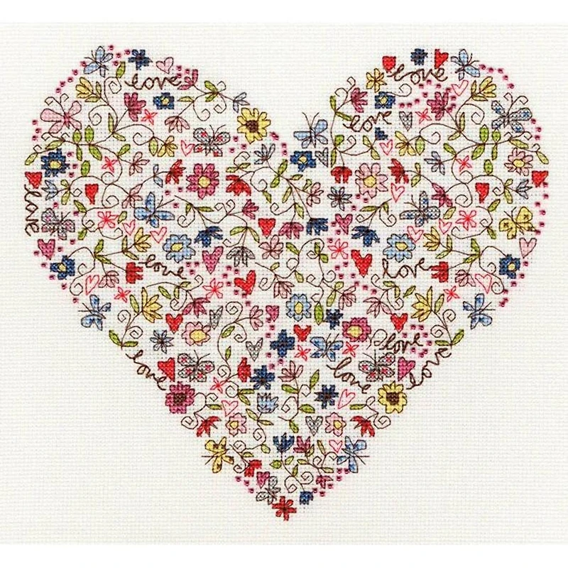 Bothy Threads Counted Cross Stitch Kit Love Heart
