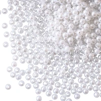 12 Pack: White Pearl Round Beads by Bead Landing