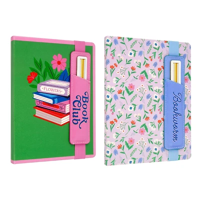 Assorted 6" x 8" Bookish Journal with Pen Pouch, 1pc. by Fab Finds
