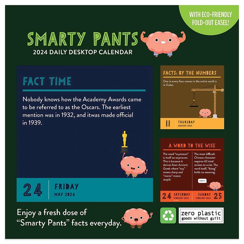 TF Publishing 2024 Smarty Pants Daily Desktop Calendar