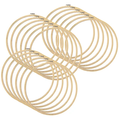 18 Pack: 14" Wooden Embroidery Hoop by Loops & Threads™