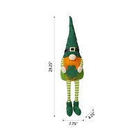 Glitzhome® 28.25'' St. Patrick's Fabric Gnome Shelf Sitter with Dangling Legs