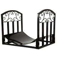 Hastings Home Black Indoor Firewood Holder Storage Rack