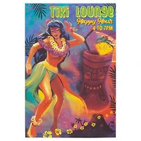 Tiki Lounge Sign Outdoor Canvas Art Print - 24"x36"