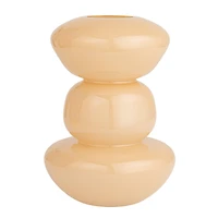 Hello Honey® 10" Nude Beige Natural Elegance Glass Vase