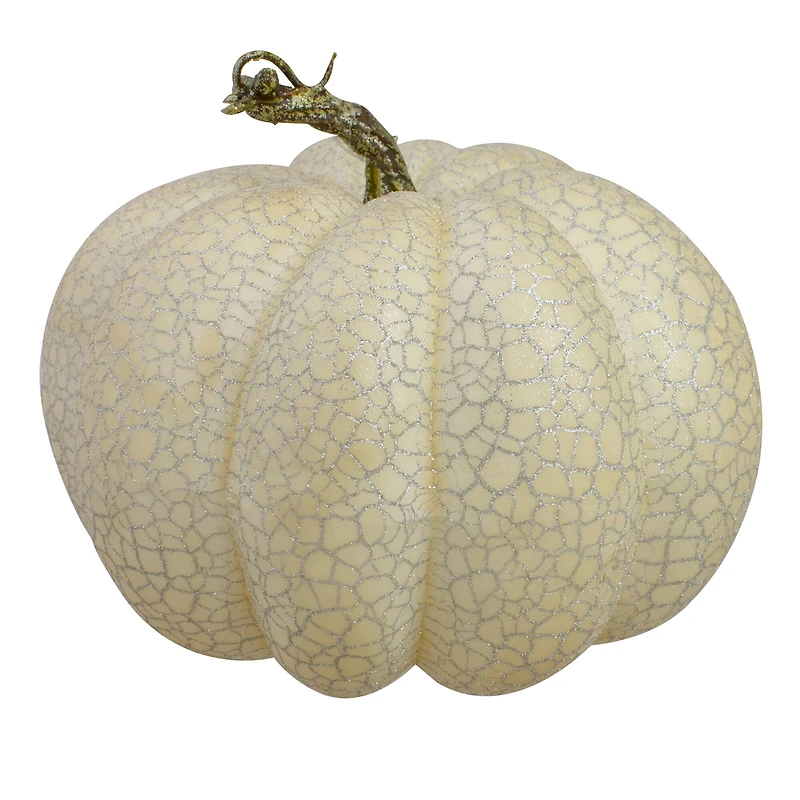 7" White & Black Fall Harvest Tabletop Pumpkin Set