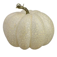 7" White & Black Fall Harvest Tabletop Pumpkin Set