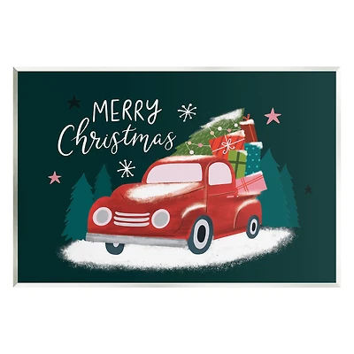 Stupell Industries Merry Christmas Gifts Truckload Wall Plaque Art