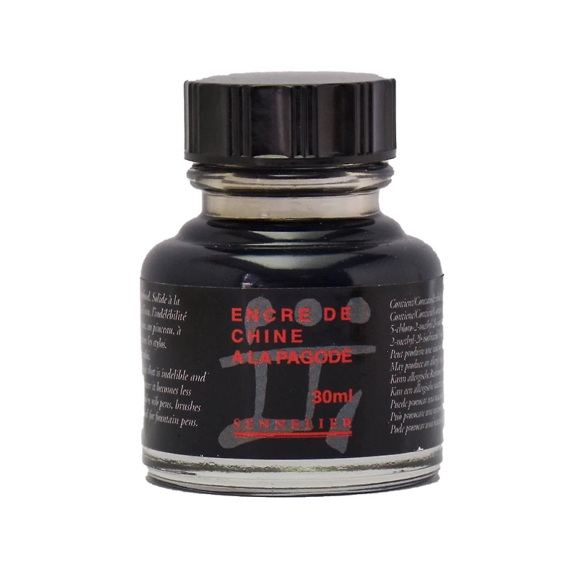 Sennelier Black China Ink, 30mL