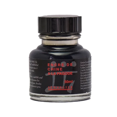 Sennelier Black China Ink, 30mL