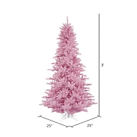 3ft. Unlit Pink Fir Artificial Christmas Tree