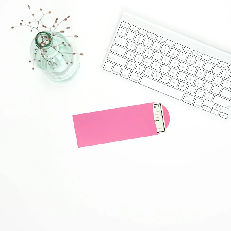 JAM Paper 4.5" x 10.375" Ultra Pink Policy Envelopes, 25ct.