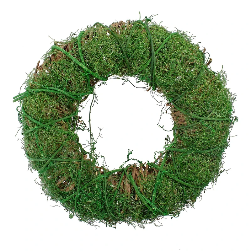 12" Green Moss & Twig Wreath