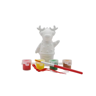 Reindeer Color Your Own Ceramic Ornament by Creatology™