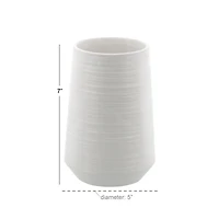 CosmoLiving by Cosmopolitan 7" White Porcelain Contemporary Vase
