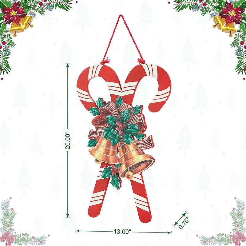 Glitzhome® Christmas Candy Cane Wall Décor