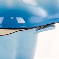 MegaChef 3qt. Blue Pepper Shaped Enameled Cast Iron Casserole