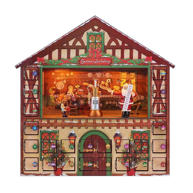 16" Animated & Musical Santa's Workshop Advent Calendar