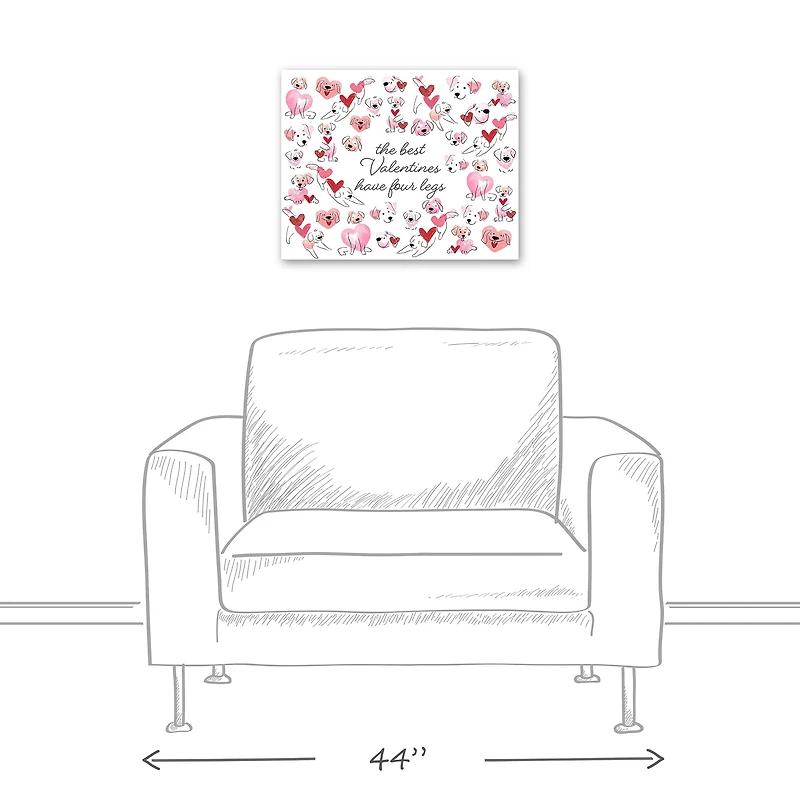 The Best Valentine's Have 4 Legs Canvas Wall Art