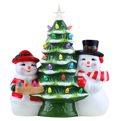 Mr. Christmas 12" Deck The Halls Mr & Mrs Snowman