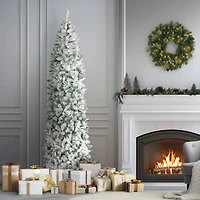 9ft. Unlit Acacia Flocked Artificial Christmas Tree