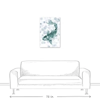Koi with Bubbles Canvas Wall Art