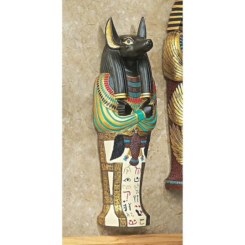 Design Toscano 12" Icons of Ancient Egypt Anubis Wall Sculpture