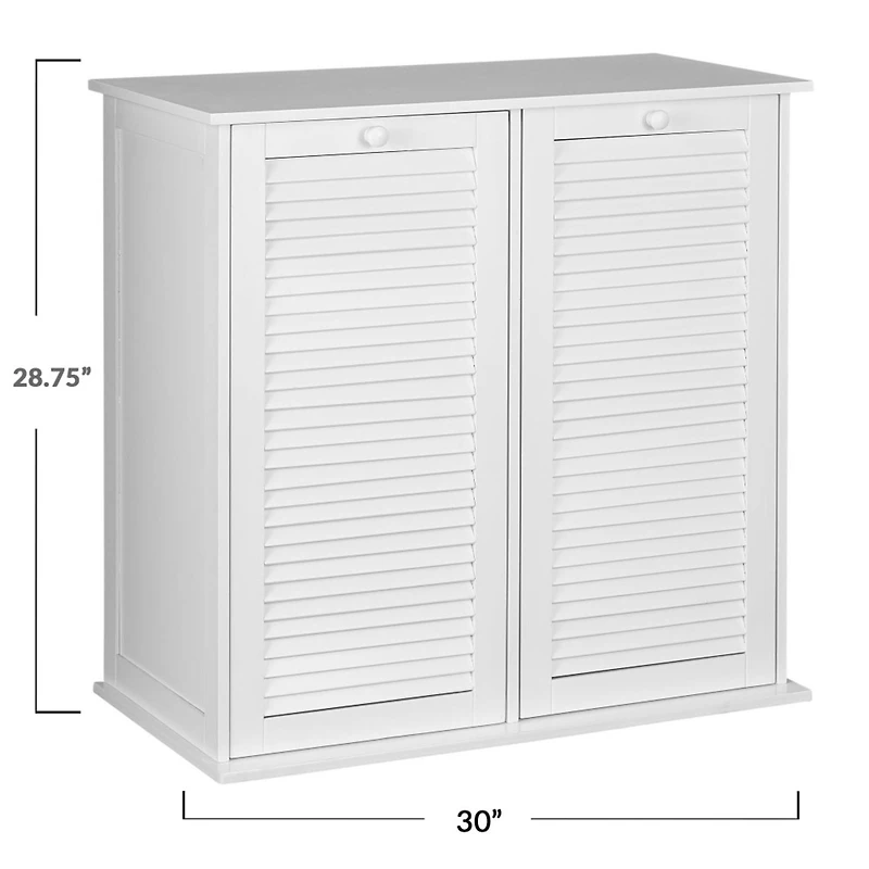 Household Essentials Tilt-out Cabinet Laundry Sorter with Shutter Front