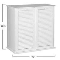 Household Essentials Tilt-out Cabinet Laundry Sorter with Shutter Front