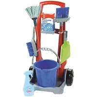Theo Klein 8 Piece Pretend Play Cleaning Cart Set