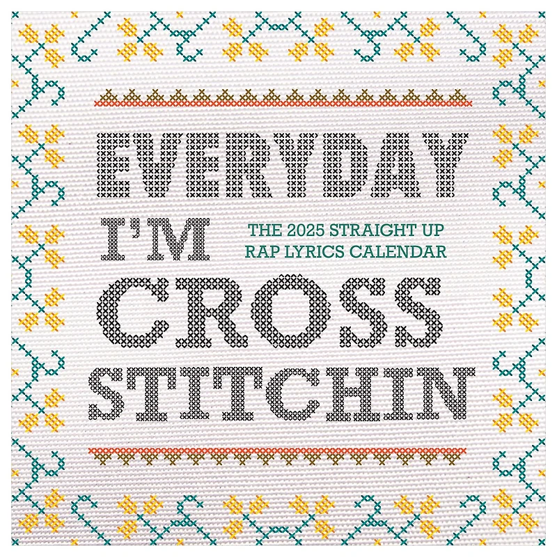 TF Publishing 2025 Cross Stitch Lyrics Wall Calendar