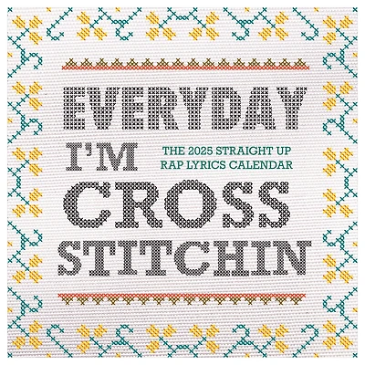 TF Publishing 2025 Cross Stitch Lyrics Wall Calendar