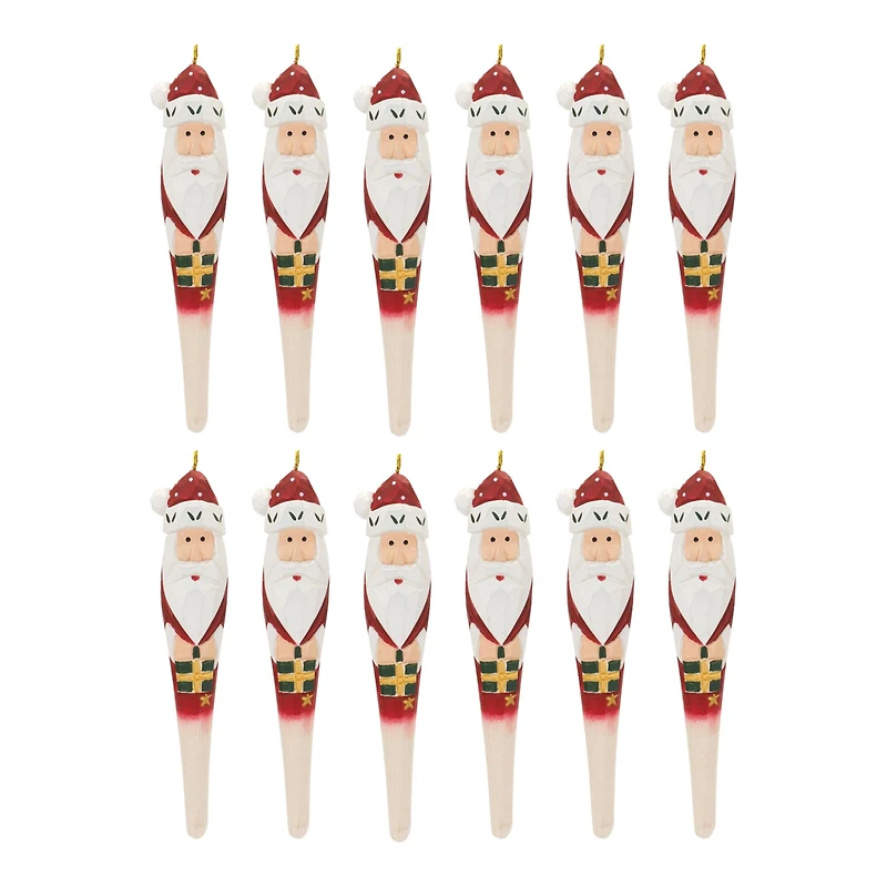 12ct. Santa Drop Ornament
