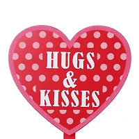 Glitzhome® 15" Wooden Heart-Shaped Valentine's Yard Stakes Set