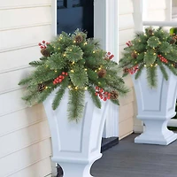 18" Pre-Lit LED Cashmere Branch Urn Filler