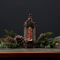 13" Snow Globe With Cardinals