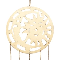 Silver Sun & Moon Metal Eclectic Windchime