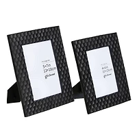 Glitzhome® Black Honeycomb Resin Tabletop Picture Frame Set