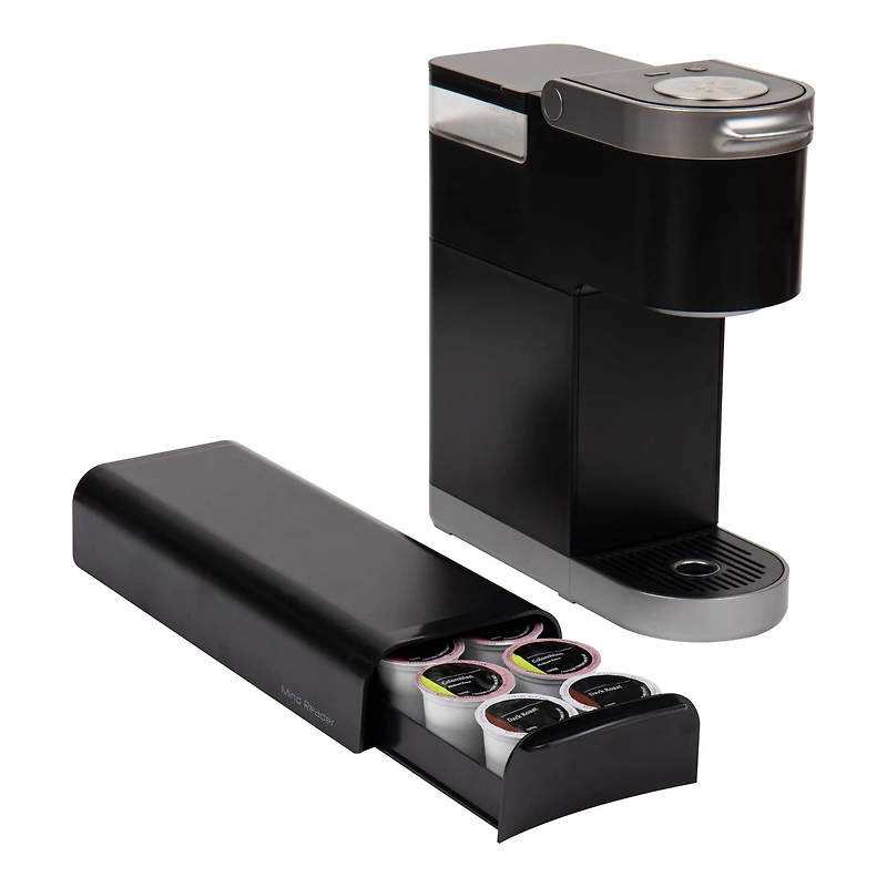 Mind Reader Black Compact Single Serve Coffee Pod Holder Coffee Station and Pod Capsule Storage Organizer