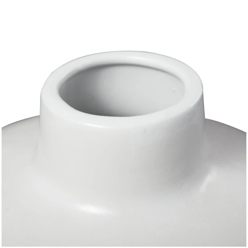 17" Modern Round Ceramic Vase